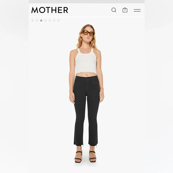 Mother Jeans LIL Hustler ankle fray not guilty size 25 new - Picture 6 of 9